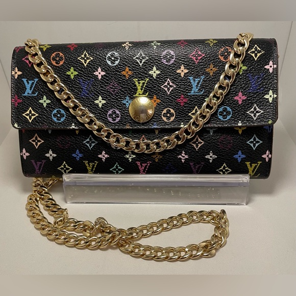Louis Vuitton Murakami black Sarah wallet - Picture 11 of 15